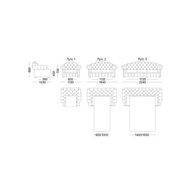 Sofa LOUIS-3 (LOUIS) DLS