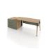 Desk with pedestal and cabinets Co_d TOP 36-34k