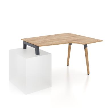 Офісний стіл з дерев'яними опорами Co_d 35/3