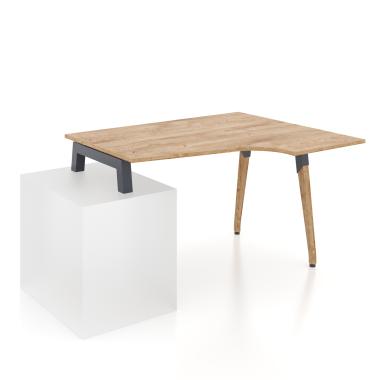 Офісний стіл з дерев'яними опорами Co_d 35/3