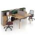 Офісні столи з перегородкою на двох Co_d 35-9 Salita Глина