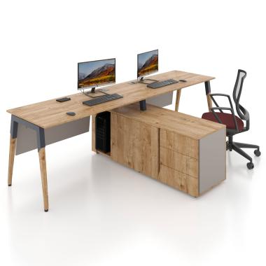Офісні меблі Комп'ютерні столи на 2 персони та шафи Co_d 35-17g