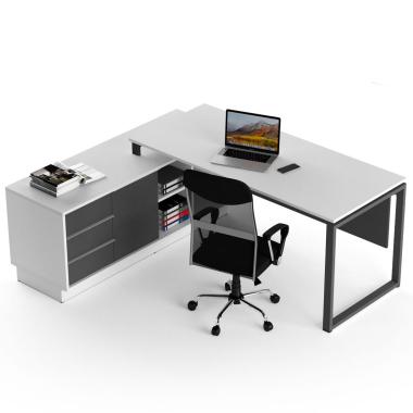 Офісний стіл комп'ютерний Promo Q18 з нішею для системного блоку Salita