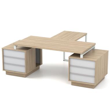 Двотумбовий офісний стіл з приставкою Промо Топ Q33-56s Salita