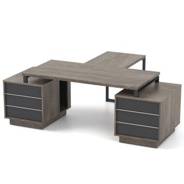 Двотумбовий офісний стіл з приставкою Промо Топ Q33-56s Salita