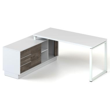 Офісний стіл комп'ютерний Salita Promo Q46 з нішею для системного блоку