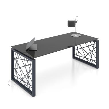Комп'ютерний стіл Rays Lux 31/201 (160 см) скло та метал