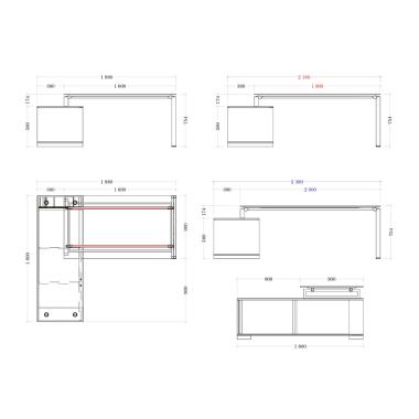 Cтол в кабинет Rays Lux 31/311 Шпон