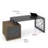 Glass executive desk Rays Lux 31-317