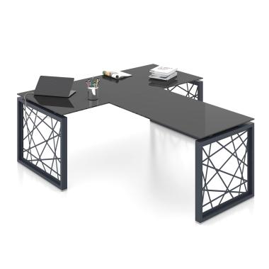 Письмовий стіл офісний з приставкою Rays Lux 31/321 скло