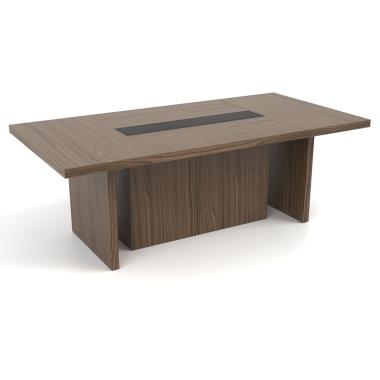 Шпонований Конференц стіл зі шкіряною вставкою Урбан Lux 30-402v