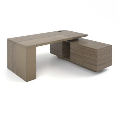 Стіл керівника в шпоні зі шкіряною вставкою Урбан Lux 30-1v