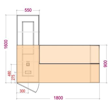 Executive office in veneer Urban Lux 30-3v