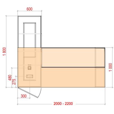 Executive office in veneer Urban Lux 30-3v