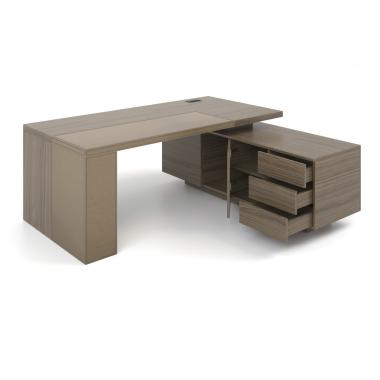 Стіл керівника в шпоні зі шкіряною вставкою Урбан Lux 30-1v