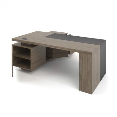Стіл керівника в шпоні зі шкіряною вставкою Урбан Lux 30-1v
