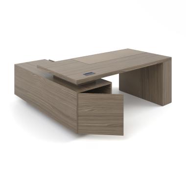 Стіл керівника в шпоні зі шкіряною вставкою Урбан Lux 30-1v