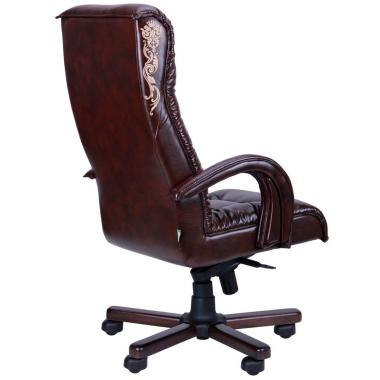 Офісне крісло для керівника Кінг LUX extra (вишивка Elite)