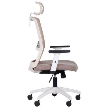 Крісло УРАН white HR з сіткою (URAN) AMF