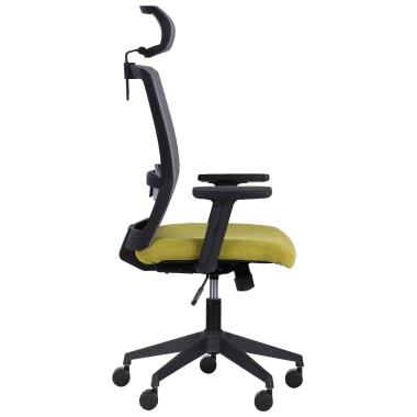 Кресло УРАН black HR с сеткой (URAN) AMF