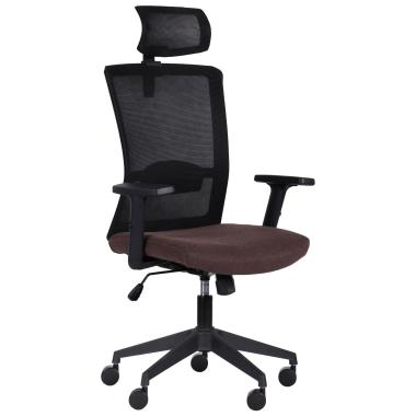Кресло УРАН black HR с сеткой (URAN) AMF