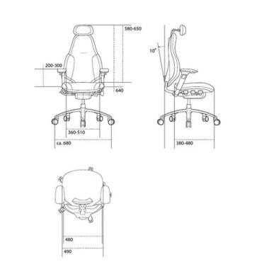 Кресло руководителя FLOKK RH MEREO 220 BLACK KreslaLux