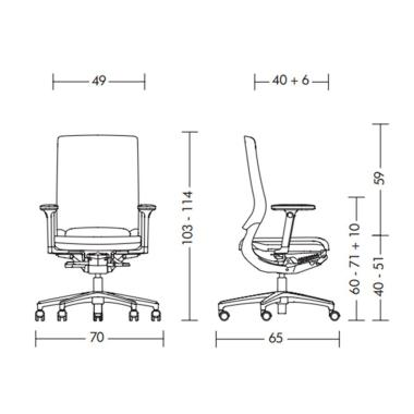 Chair KLOBER MERA DIAMOND 94 BLACK KreslaLux