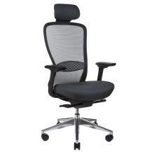 Офісне крісло з сіткою IN-POINT Алюміній KreslaLux з підголовником