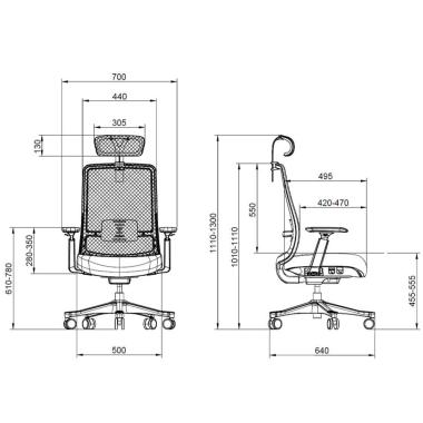 Chair V1-BH BLACK KreslaLux