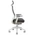 Офісне крісло з сіткою IN-POINT білий KreslaLux з підголовником