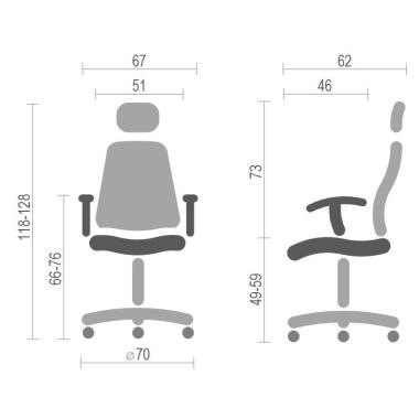 Chair ABSOLUTE R HR black ES AL70 (ABSOLUTE) Nowy styl