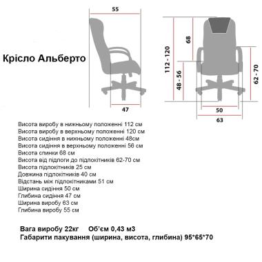 Кресло АЛЬБЕРТО пластик М1 Richman