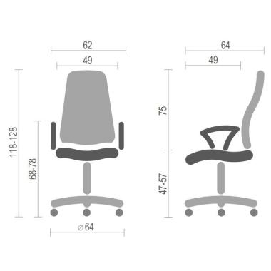 Офісне крісло Сільба Q-345 Сірий Signal 