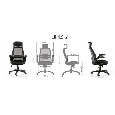 Крісло BRIZ 2 (БРІЗ) black з сіткою Special4You (E4961)