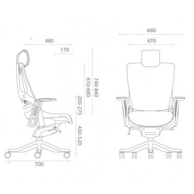 Chair WAU2 SLATEGREY FABRIC (E5456)